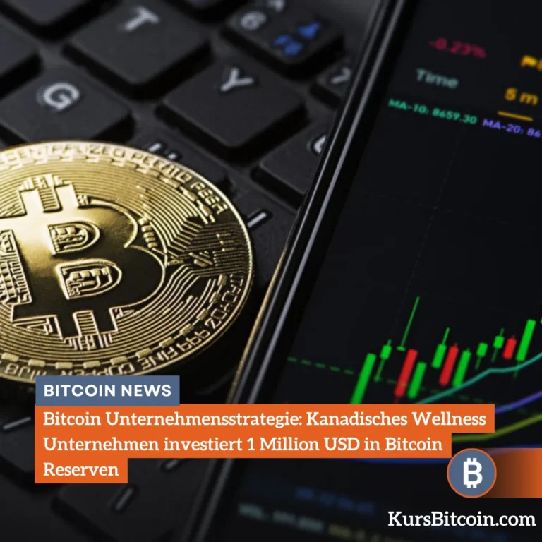 Bitcoin Unternehmensstrategie: Kanadisches Wellness Unternehmen investiert 1 Million USD in Bitcoin Reserven