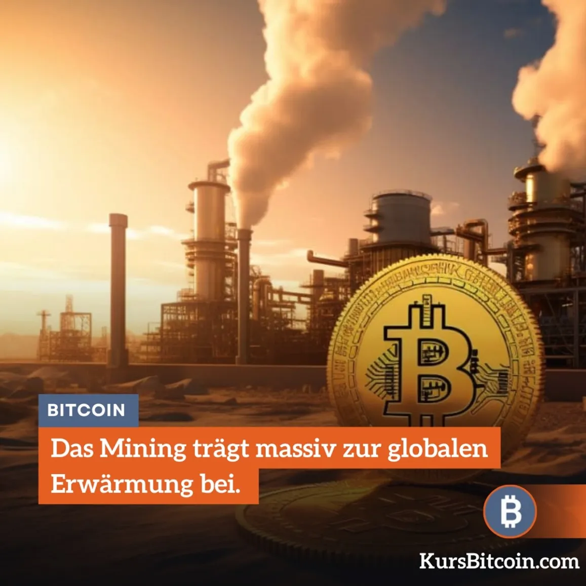 Das Mining trägt massiv zur globalen Erwärmung bei.