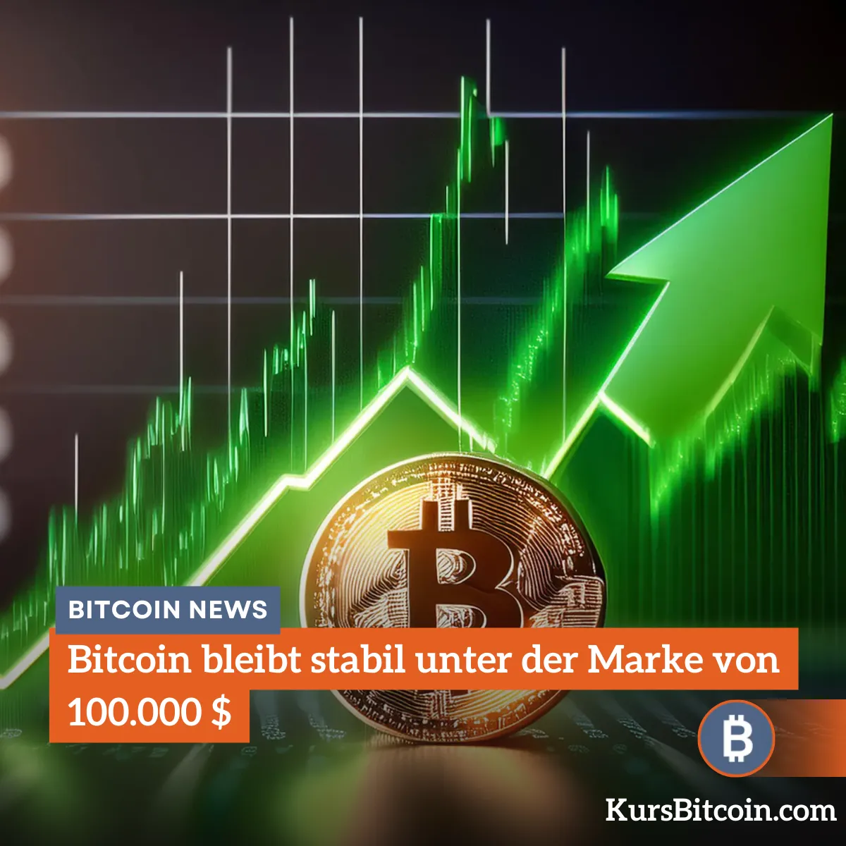 Bitcoin bleibt stabil unter der Marke von 100.000 $